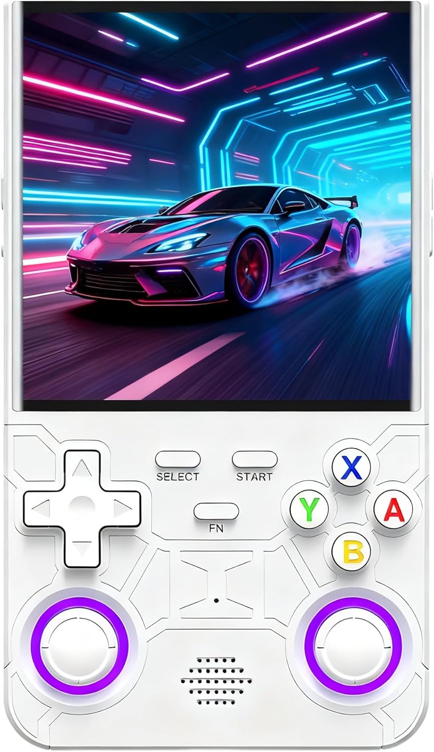 R36 Ultra Retro Handheld Game Console-2025 Model with 128GB, 4-Inch IPS Screen, over 30K Games Mini Video Games Console, Supports 23 Emulators, Linux-Based Retro Gaming Console (White)